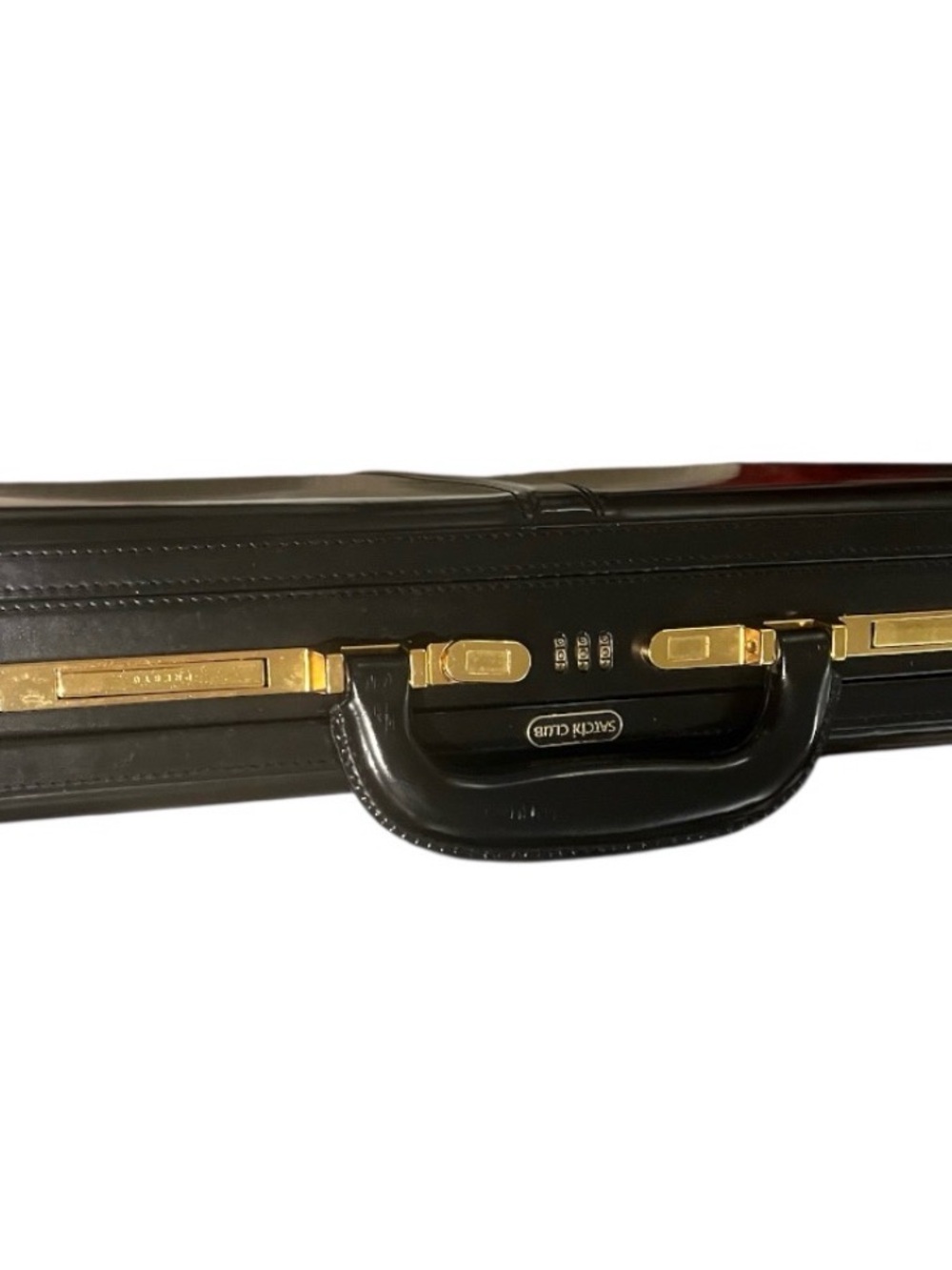 Vintage Satchi Club Black Leather Briefcase - Luxury Attaché Case